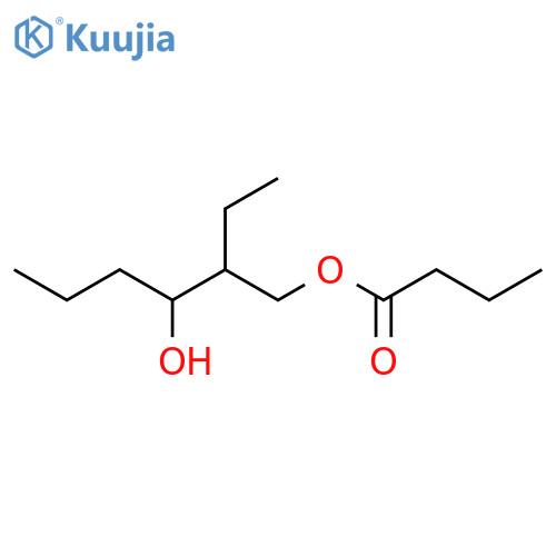Butanoic acid,2-ethyl-3-hydroxyhexyl ester structure