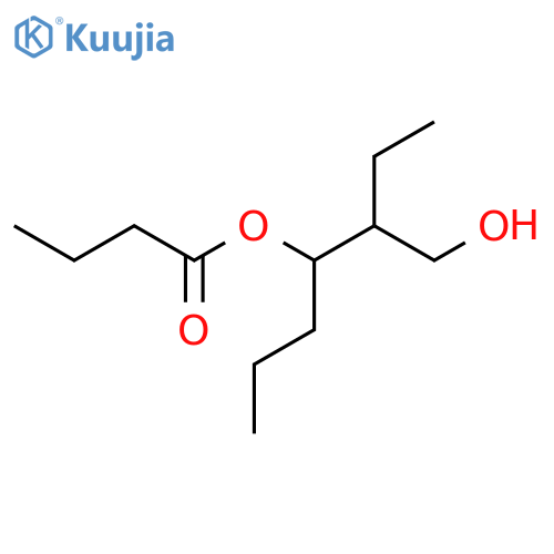 3-(Hydroxymethyl)heptan-4-yl butanoate structure