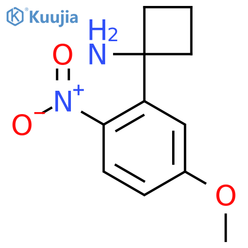 1-(5-methoxy-2-nitrophenyl)cyclobutan-1-amine structure
