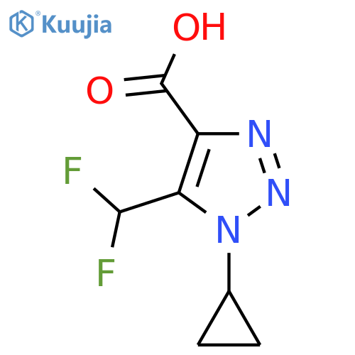 1-Cyclopropyl-5-(difluoromethyl)-1H-1,2,3-triazole-4-carboxylic acid structure