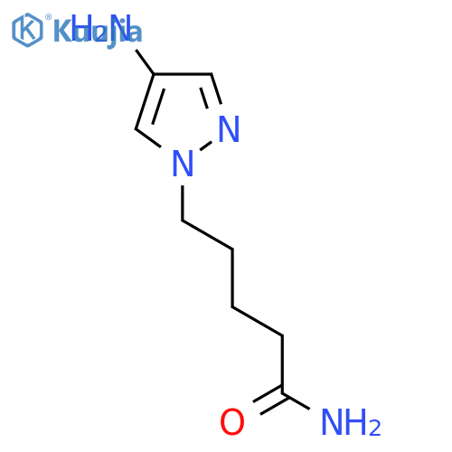 5-(4-amino-1H-pyrazol-1-yl)pentanamide structure