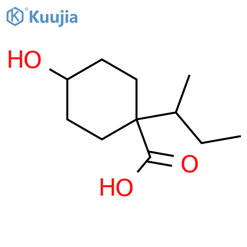 1-(Butan-2-yl)-4-hydroxycyclohexane-1-carboxylic acid structure