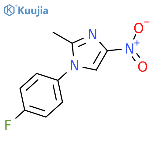 1H-Imidazole, 1-(4-fluorophenyl)-2-methyl-4-nitro- structure