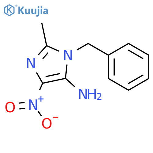 1H-Imidazol-5-amine, 2-methyl-4-nitro-1-(phenylmethyl)- structure