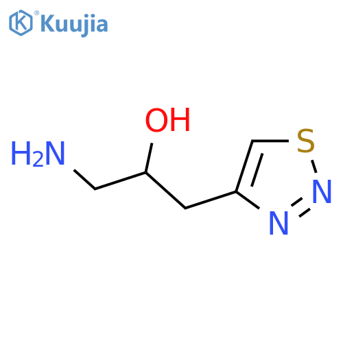 1-amino-3-(1,2,3-thiadiazol-4-yl)propan-2-ol structure