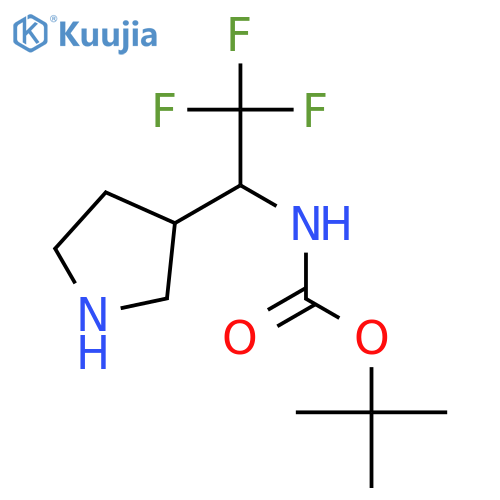Carbamic acid,[2,2,2-trifluoro-1-(3-pyrrolidinyl)ethyl]-, 1,1-dimethylethyl ester (9CI) structure