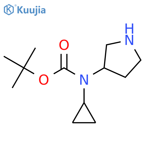 tert-butyl N-cyclopropyl-N-(pyrrolidin-3-yl)carbamate structure