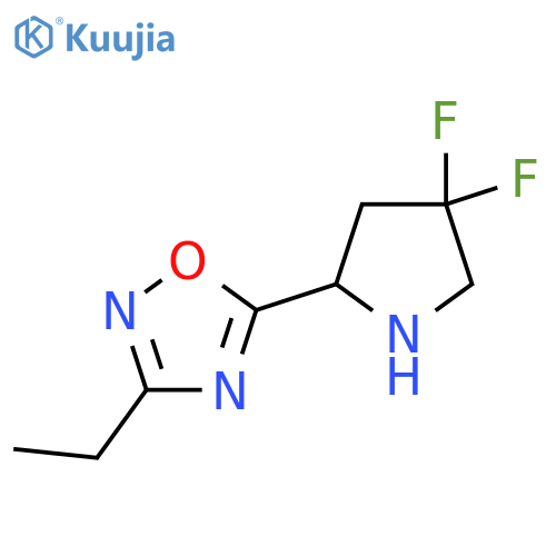 5-(4,4-Difluoropyrrolidin-2-yl)-3-ethyl-1,2,4-oxadiazole structure