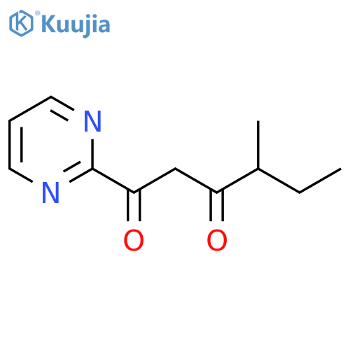 4-Methyl-1-(pyrimidin-2-yl)hexane-1,3-dione structure