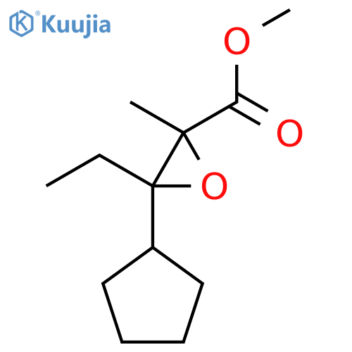 Methyl 3-cyclopentyl-3-ethyl-2-methyloxirane-2-carboxylate structure