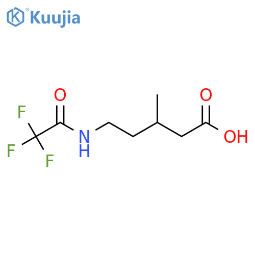 3-Methyl-5-(trifluoroacetamido)pentanoic acid structure