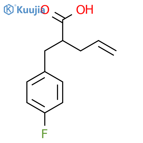 2-[(4-Fluorophenyl)methyl]pent-4-enoic acid structure