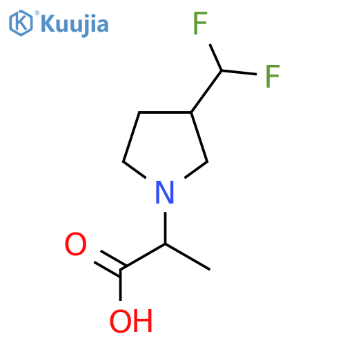 2-(3-(Difluoromethyl)pyrrolidin-1-yl)propanoic acid structure