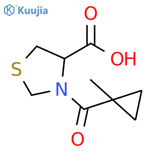 4-Thiazolidinecarboxylic acid, 3-[(1-methylcyclopropyl)carbonyl]- structure