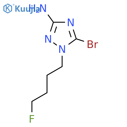 5-bromo-1-(4-fluorobutyl)-1H-1,2,4-triazol-3-amine structure