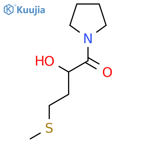 2-Hydroxy-4-(methylsulfanyl)-1-(pyrrolidin-1-yl)butan-1-one structure