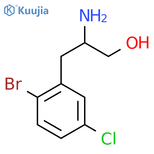 2-Amino-3-(2-bromo-5-chlorophenyl)propan-1-ol structure