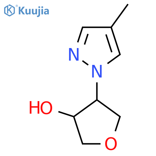 4-(4-methyl-1H-pyrazol-1-yl)oxolan-3-ol structure