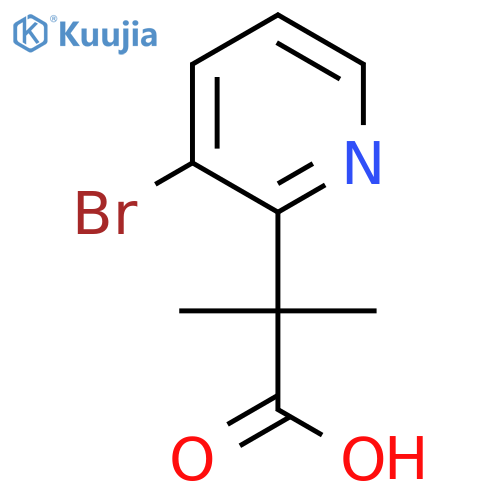 2-(3-Bromopyridin-2-yl)-2-methylpropanoic acid structure