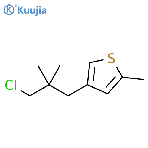 Thiophene, 4-(3-chloro-2,2-dimethylpropyl)-2-methyl- structure