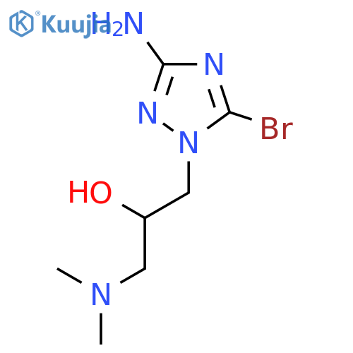 1-(3-amino-5-bromo-1H-1,2,4-triazol-1-yl)-3-(dimethylamino)propan-2-ol structure