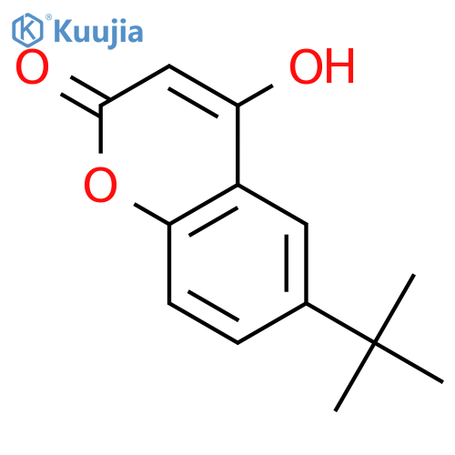 2H-1-Benzopyran-2-one,6-(1,1-dimethylethyl)-4-hydroxy- structure