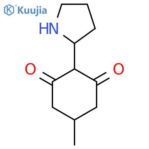 5-Methyl-2-(pyrrolidin-2-yl)cyclohexane-1,3-dione structure