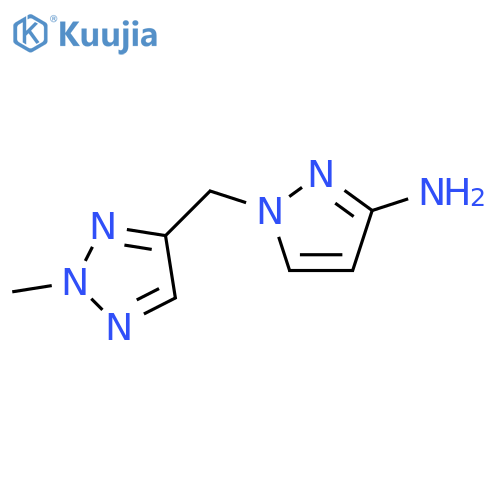 1H-Pyrazol-3-amine, 1-[(2-methyl-2H-1,2,3-triazol-4-yl)methyl]- structure