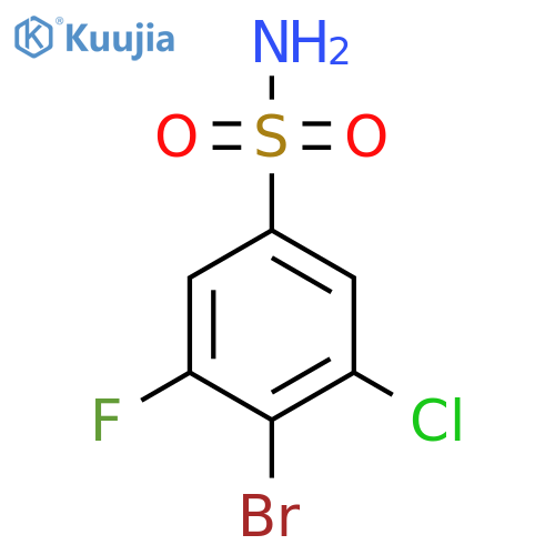 4-Bromo-3-chloro-5-fluorobenzene-1-sulfonamide structure