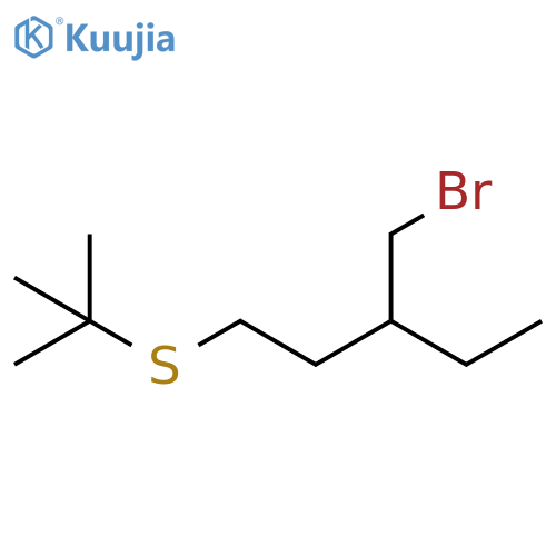 Pentane, 3-(bromomethyl)-1-[(1,1-dimethylethyl)thio]- structure