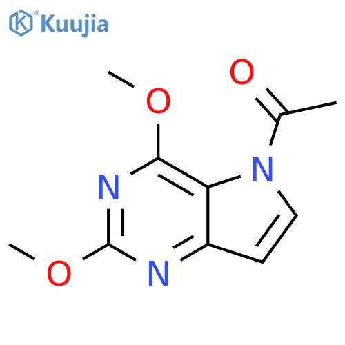 5H-Pyrrolo[3,2-d]pyrimidine, 5-acetyl-2,4-dimethoxy- structure