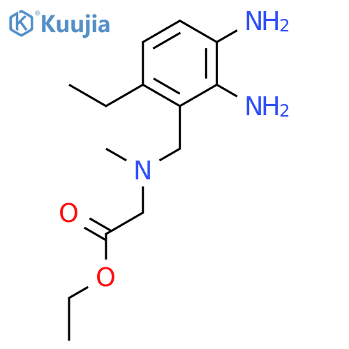 Glycine, N-[(2,3-diamino-6-ethylphenyl)methyl]-N-methyl-, ethyl ester structure