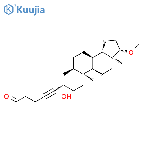 4-Pentynal, 5-[(3a,5b,17b)-3-hydroxy-17-methoxyandrostan-3-yl]- structure