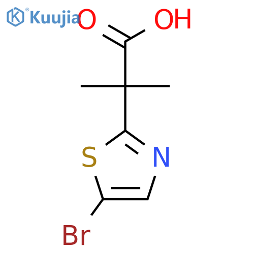 2-(5-Bromo-1,3-thiazol-2-yl)-2-methylpropanoic acid structure