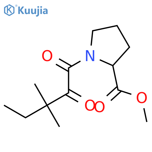 Methyl (2S)-1-(3,3-dimethyl-2-oxopentanoyl)-pyrrolidine-2-carboxylate structure