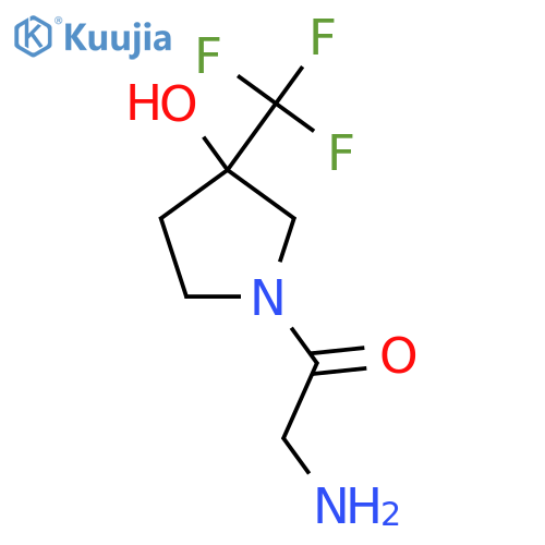 2-Amino-1-(3-hydroxy-3-(trifluoromethyl)pyrrolidin-1-yl)ethan-1-one structure