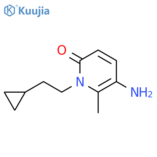 5-Amino-1-(2-cyclopropylethyl)-6-methyl-1,2-dihydropyridin-2-one structure