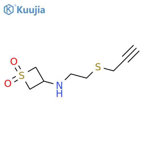 3-{[2-(prop-2-yn-1-ylsulfanyl)ethyl]amino}-1λ?-thietane-1,1-dione structure