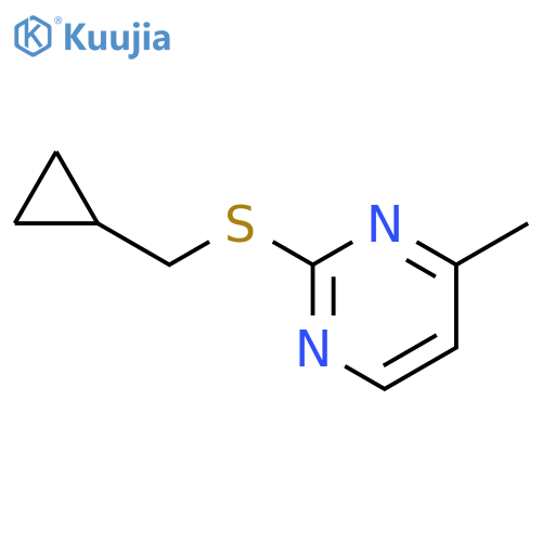 2-[(cyclopropylmethyl)sulfanyl]-4-methylpyrimidine structure