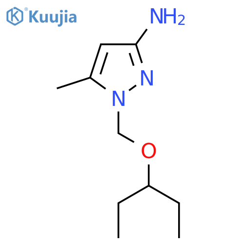 5-methyl-1-[(pentan-3-yloxy)methyl]-1H-pyrazol-3-amine structure