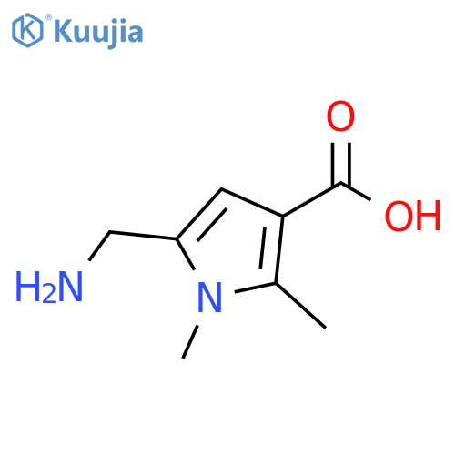 1H-Pyrrole-3-carboxylic acid, 5-(aminomethyl)-1,2-dimethyl- structure