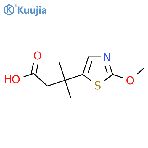 3-(2-Methoxy-1,3-thiazol-5-yl)-3-methylbutanoic acid structure