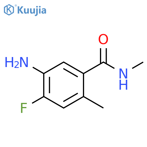 5-amino-4-fluoro-N,2-dimethylbenzamide structure