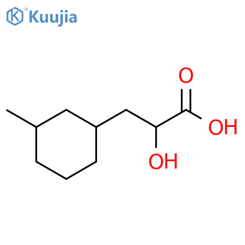 Cyclohexanepropanoic acid, α-hydroxy-3-methyl- structure
