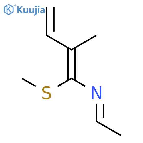 1,3-Butadien-1-amine, N-ethylidene-2-methyl-1-(methylthio)- structure