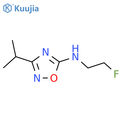 N-(2-Fluoroethyl)-3-(propan-2-yl)-1,2,4-oxadiazol-5-amine structure