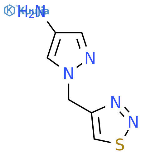 1-(1,2,3-thiadiazol-4-yl)methyl-1H-pyrazol-4-amine structure