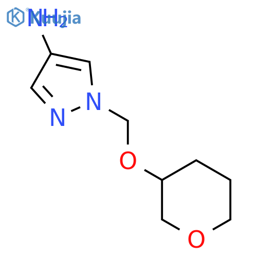 1-[(Oxan-3-yloxy)methyl]-1h-pyrazol-4-amine structure