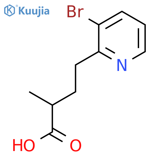 4-(3-Bromopyridin-2-yl)-2-methylbutanoic acid structure