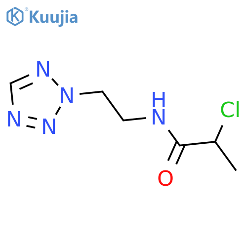2-Chloro-N-[2-(2H-tetrazol-2-yl)ethyl]propanamide structure